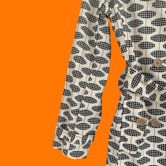 00's vintage printed trench y2k coat jacket SMALL gap - Picture 5 of 8